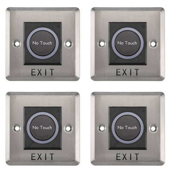 4X Infrared Sensor Switch No Contact Contactless Switches Door Release Exit Button with LED Indication