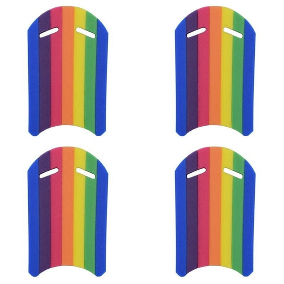4X Kids Adults Rainbow Swimming Kickboard Foam Float Kick Board Pool Training Aid Float Hand Foam Board Tool,4 x Swim Kickboard,Multicolor