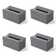 thumbnail image 1 of 4X Kitchen Tissue Box Cover Napkin Holder for Paper Towels Box for Napkins Tissue Dispenser Wall Mounted Container Gray, 1 of 5