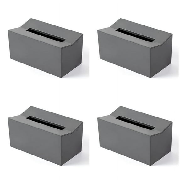4X Kitchen Tissue Box Cover Napkin Holder for Paper Towels Box for Napkins Tissue Dispenser Wall Mounted Container Gray