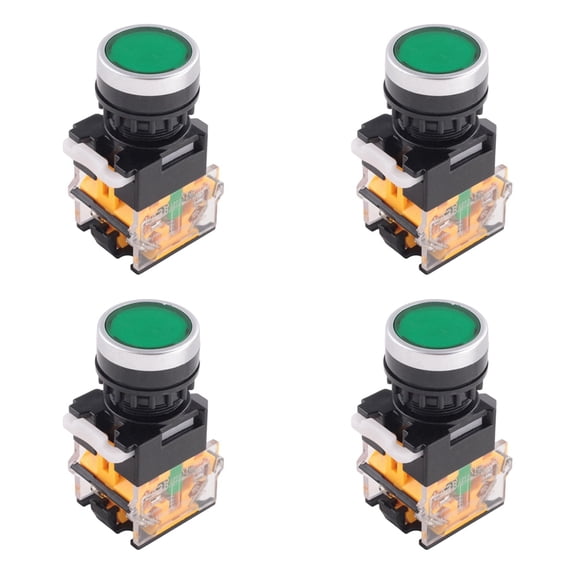 4X LA38-11/203 Push Button Momentary Heavy Duty Switch Green