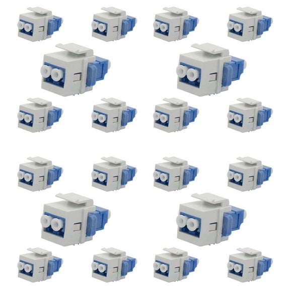 4X LC Fiber Optic Adapter LC to LC Duplex Multimode 10GB F/F Coupler for Wall Plates, Patch Panels