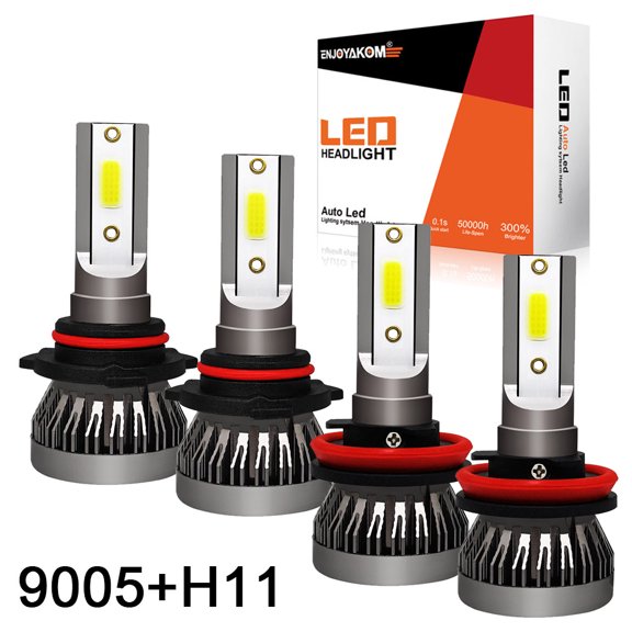 4X LED Headlight Bulbs 9005 High Beam H11 Low Beam For Honda HR-V 2019-2020 6000K Super Bright White