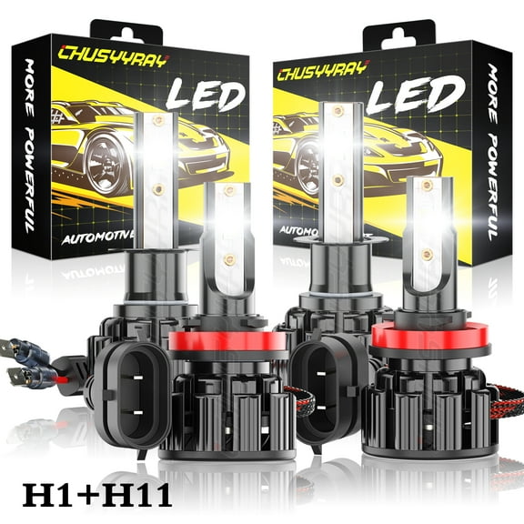 4X LED Headlights Combo H1 + H11 H9 High Low Beam Bulbs Kit For Ford Focus 2012 - 2018