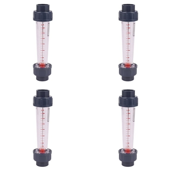 4X LZS-25 Flow Meter Plastic Tube Type 300-3000L/H Water Rotameter Liquid Flowmeter Measuring Tools for Chemical Light