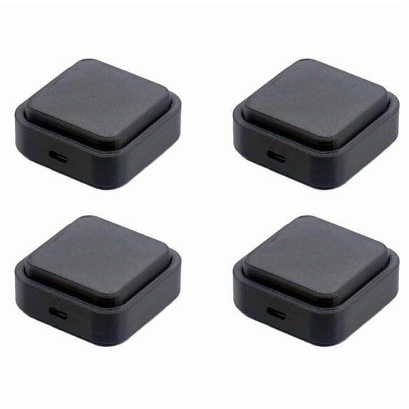 4X Large Key Keyboard Custom One Key USB Programmable Macro Keyboard One-Key Shortcut Button Copy Paste Mini Keyboard,4 x Custom keyboard 4 x data cable,Black