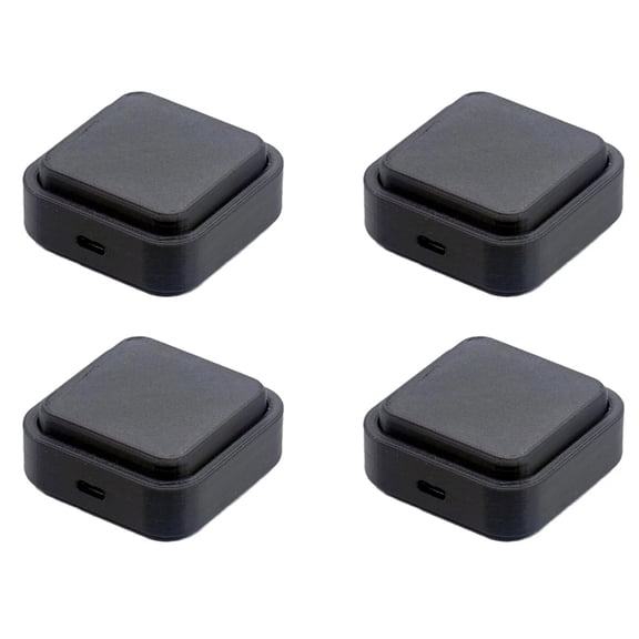 4X Large Key Keyboard Custom One Key USB Programmable Macro Keyboard One-Key Shortcut Button Copy Paste Mini Keyboard,4 x Custom keyboard 4 x data cable,Black