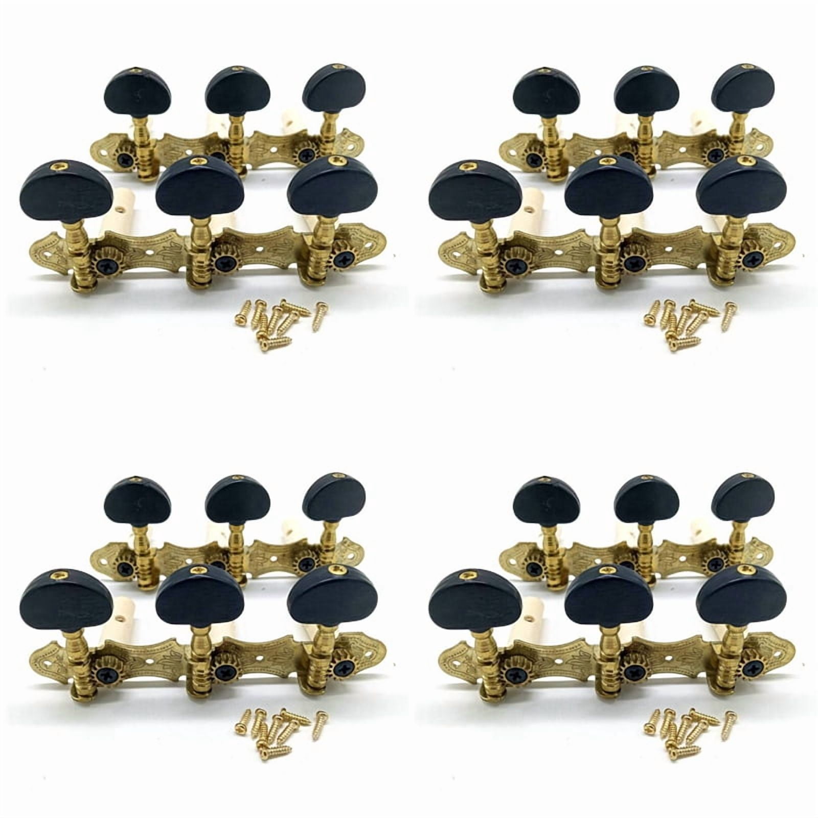 4X Left Right Classical Guitar String Tuning Pegs Machine Heads Tuners Keys 3L3R Professional Guitar Accessories,Black