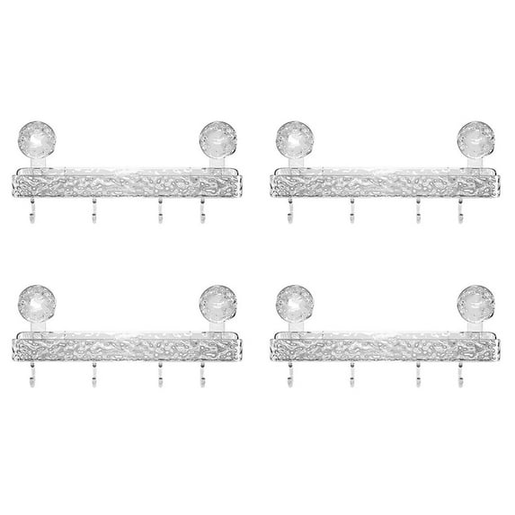 4X Light Luxury Style Punch-Free Storage Rack, Shower Suction, Suction Cup Shelf, Shower Dispenser Soap Organizer