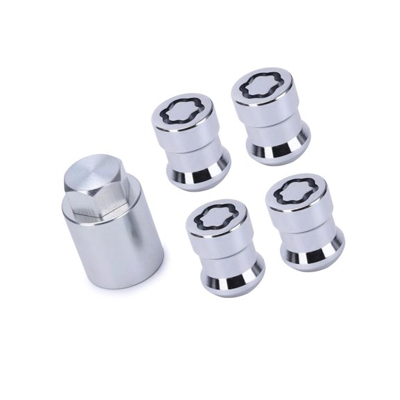 4X Light Reflective Locking Wheel Fasteners Hardened Metal accommodates M12x15 Bolt Cars