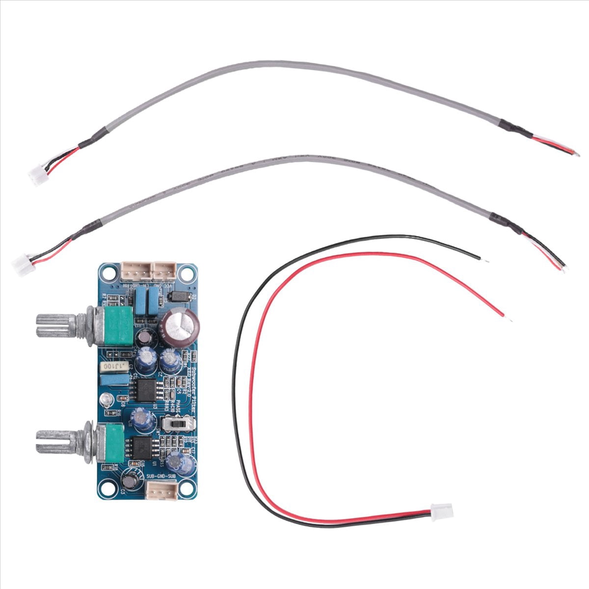 4X Low Pass Filter Bass Subwoofer Preamp Amplifier Board Single Power ...