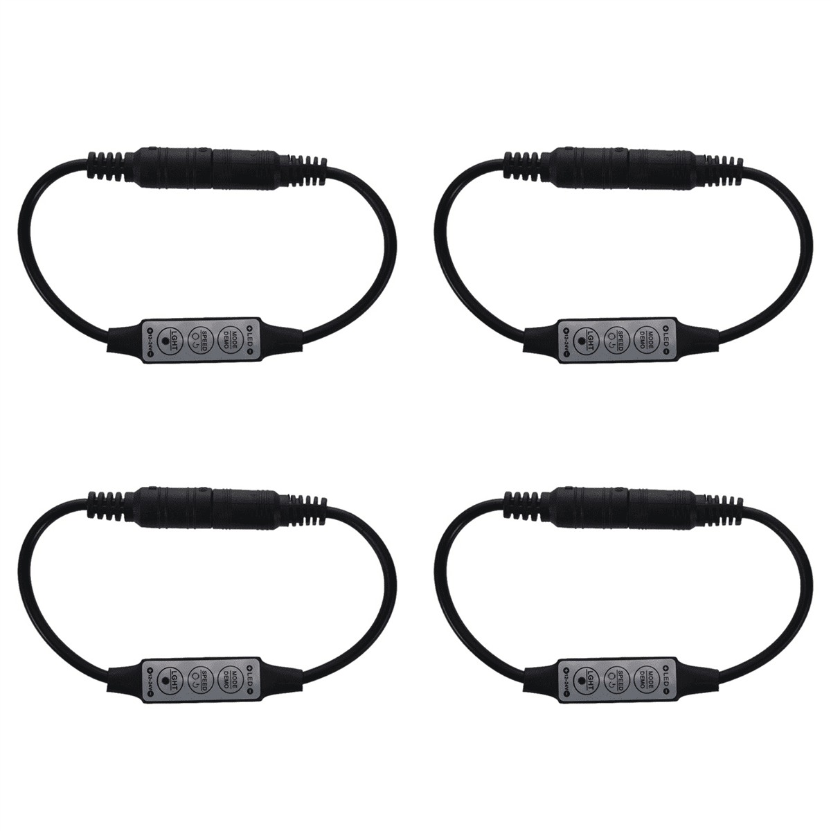 4X Low-Profile Inline Controller Mini 3 Key Dimmer Switch for LED Strip ...