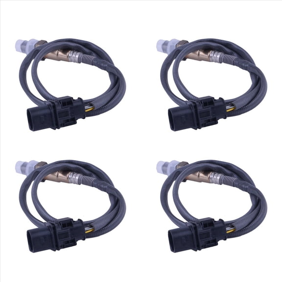 4X Lsu4.9 O2 Uego Wideband Oxygen Sensor for Plx Aem 30-2004 0258017025,4 x sensor,Black