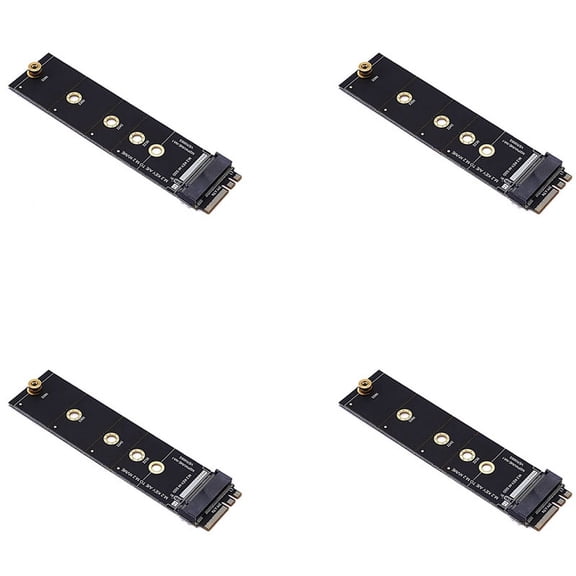 4X M.2 A+E KEY Slot to M.2 NVME Adapter Card NGFF to KEY-M Expansion Card NVMe PCI Express SSD Port Expansion Adapter