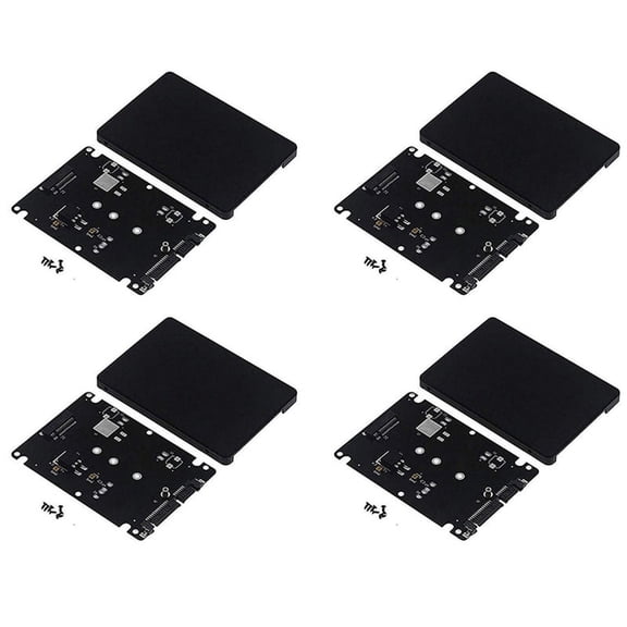 4X M.2 NGFF to 2.5 Inch SSD/MSATA to Adapter Card Case (B Key for PC Adapter M2 +M Desktop Socket NGFF ),4 x NGFF SSD To 2.5 Adapter Card Case,black