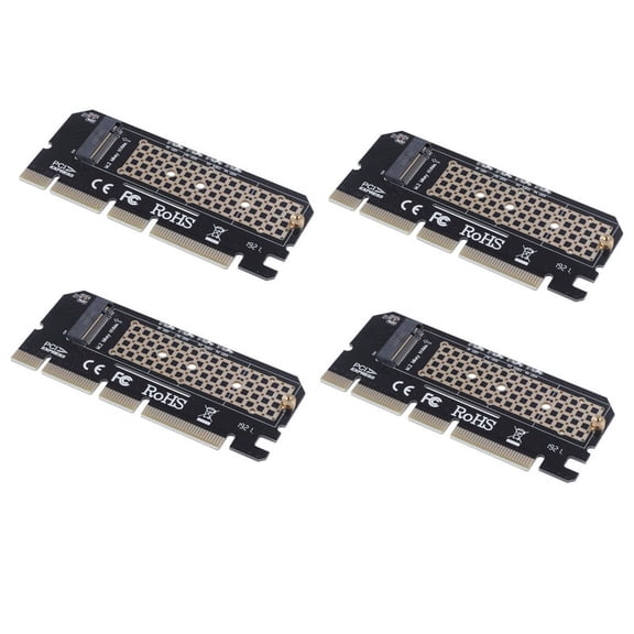 4X M.2 NVMe SSD NGFF to PCIE 3.0 X16 Adapter M Key Interface Card Suppor PCI Express 3.0 X4 Size M.2