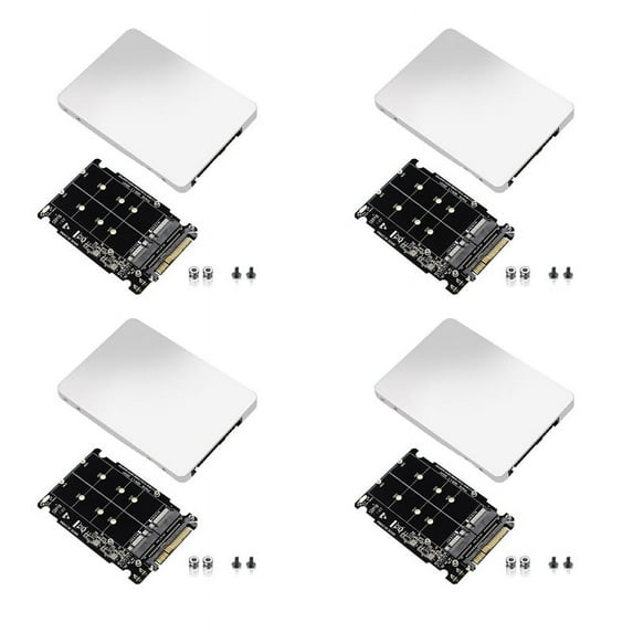 4X M.2 SSD to U.2 Adapter 2In1 M.2 NVMe and -Bus NGFF SSD to PCI-E U.2 SFF-8639 Adapter PCIe M2 Converter,with Shell