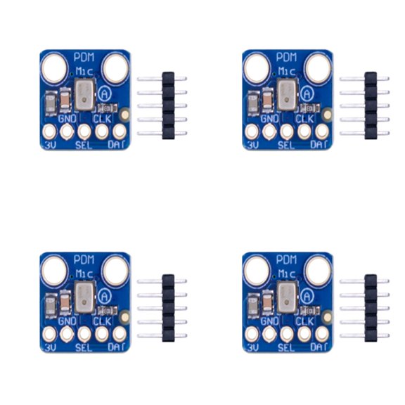 4X MP34DT01 PDM Digital MEMS Microphone Module Simple Pulse Density Modulation Output Small Omnidirectional Microphone
