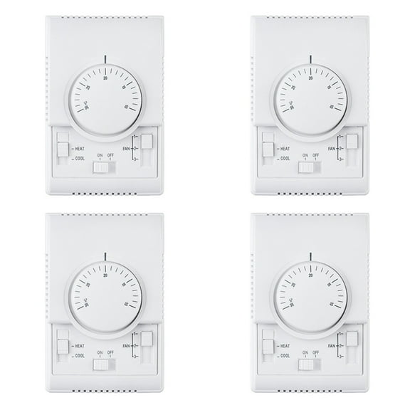 4X MT01 220VAC Room Mechanical Thermostat Air Conditioner Fan Coil Thermostat Temperature Controller Warm