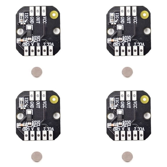 4X MT6701 Magnetic Encoder Module PWM/ Brushless Motor Encoder ABZ Mode 1024 Lines Replaces AS5600 Module