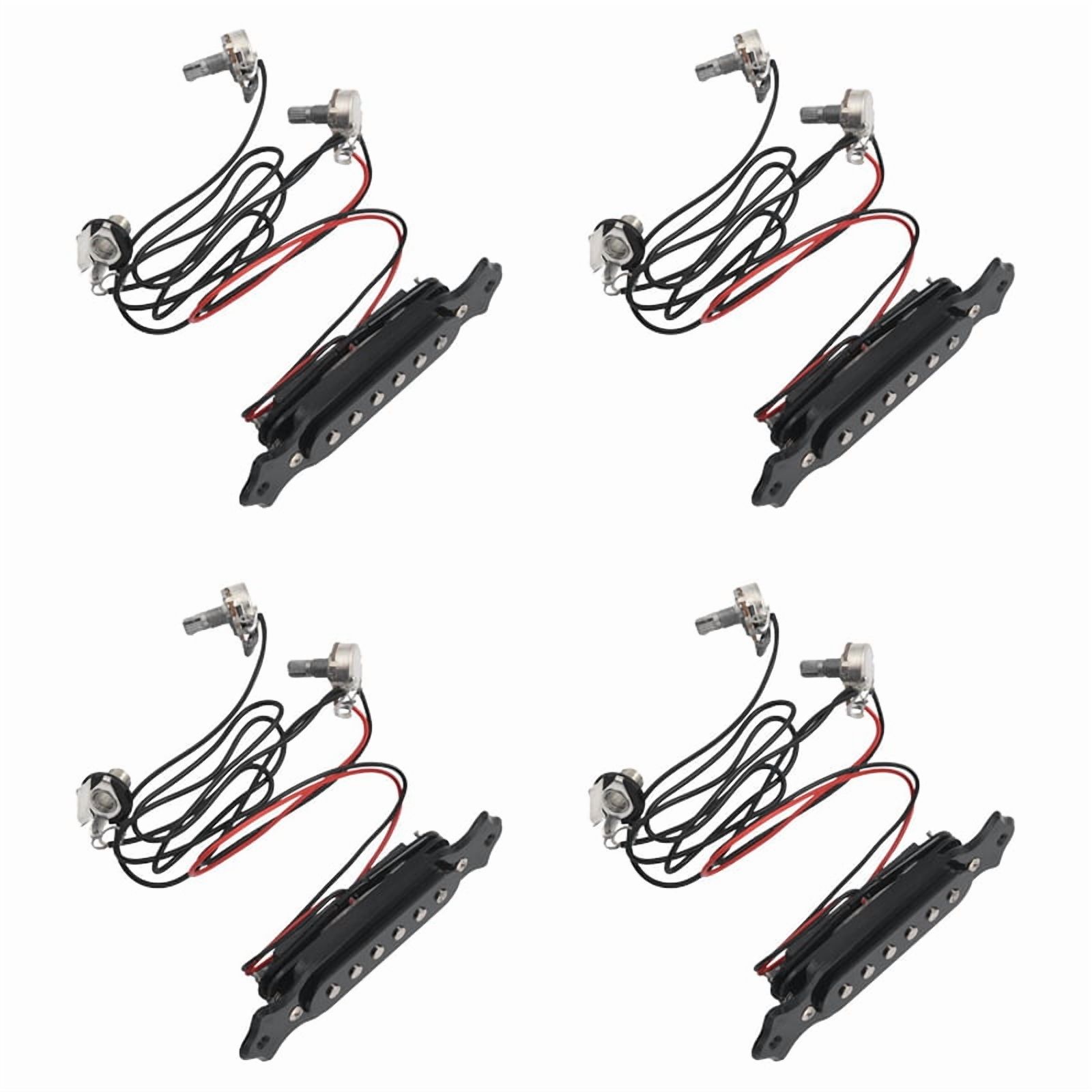 4X Magnetic Acoustic Pickup for Guitar Black