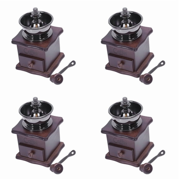 4X Manual Coffee Grinder, Hand Coffee Beans Grinding Machine, Hand Coffee Burr Mill,Manual Bean Grinder