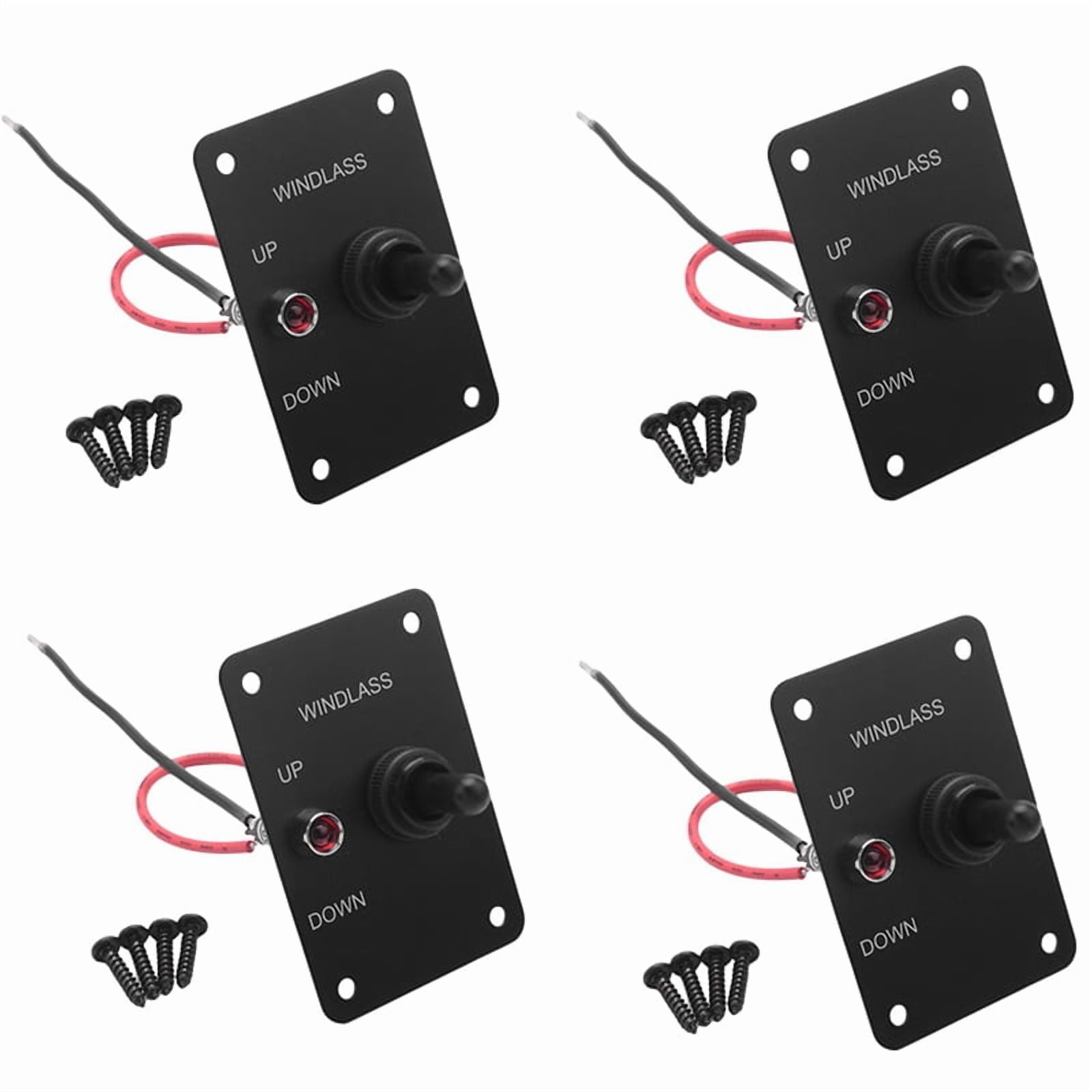 4X Marine Boat Anchor Windlass Return Toggle Switch Aluminum Plate 2 ...