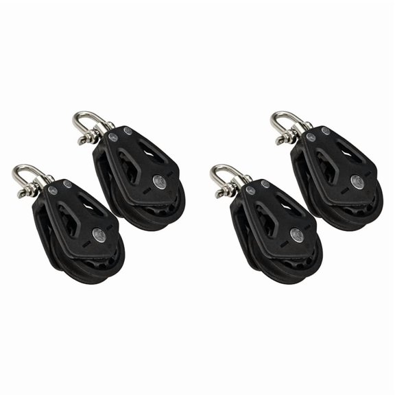 4X Marine Pulleys for Rope Pulley Block Rope Runner Silence Rotation Traction Wheel Pulley Block Rope Runner Heavy Duty