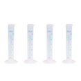 4X Measuring Cylinder Plastic Graduated Tube Tool for Lab(25Ml