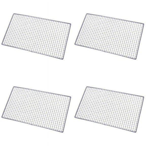 4X Metal Squares Holes Grilling Barbecue Wire Mesh 30cm x 45cm