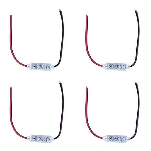 4X Mini 3 Keys Controller Dimmer for 3528 5050 LED Single Color Strip Light DC 12V 144W