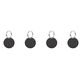 4X Mini GPS Tracker Wireless Bluetooth 5.0 Anti-Lost Device Smart Locator Pet Key Wallet Tracker with Key Ring Black