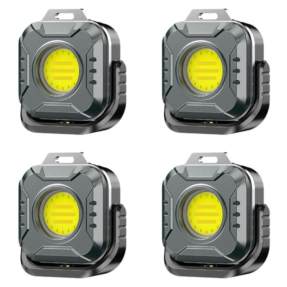 4X Mini LED Work Light,1200mAh Portable Rechargeable Magnetic Work Lights for Outdoor Camping , Car Repair,Emergency