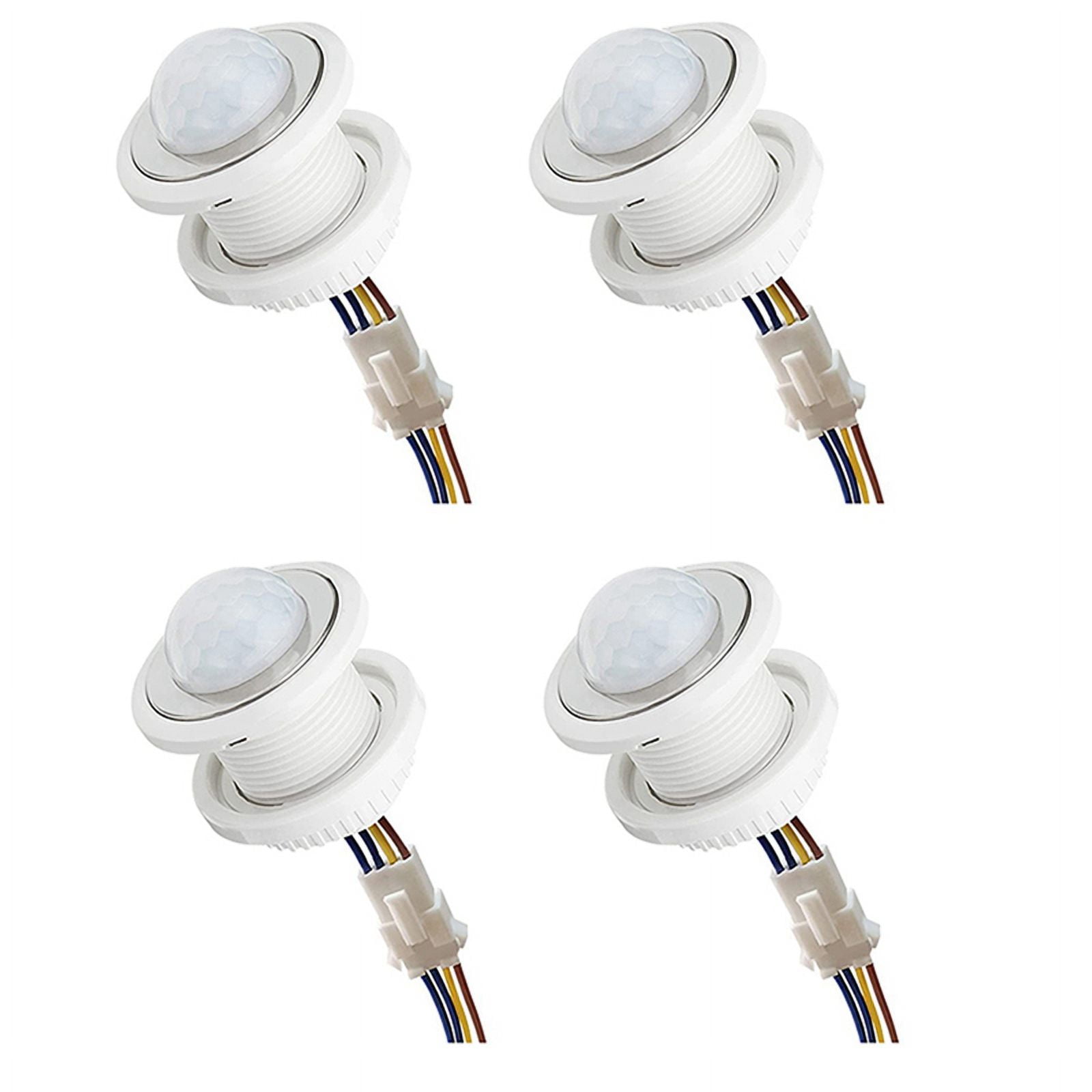 4X Mini Motion Sensor Light Switch 110-220V PIR Sensor Smart Detection Time Delay Adjustable Induction Detector