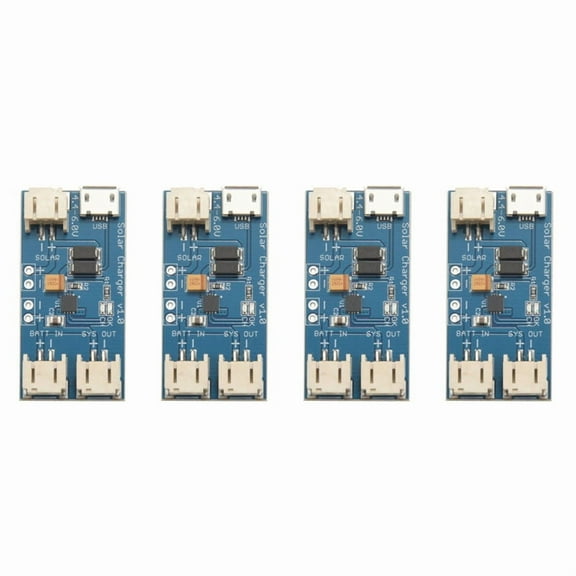 4X Mini Solar Lipo Charger Board CN3065 Lithium Battery Charger Board Module,4 x module,blue