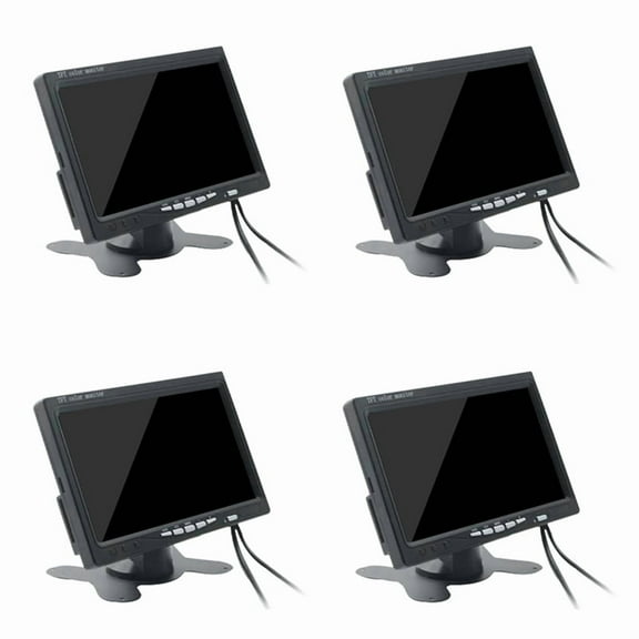 4X Mini TV 7 Inch HD Monitor 800X480 Portable Car LCD Screens on DVD/CMMB Two Input for Passenger Cars Trucks