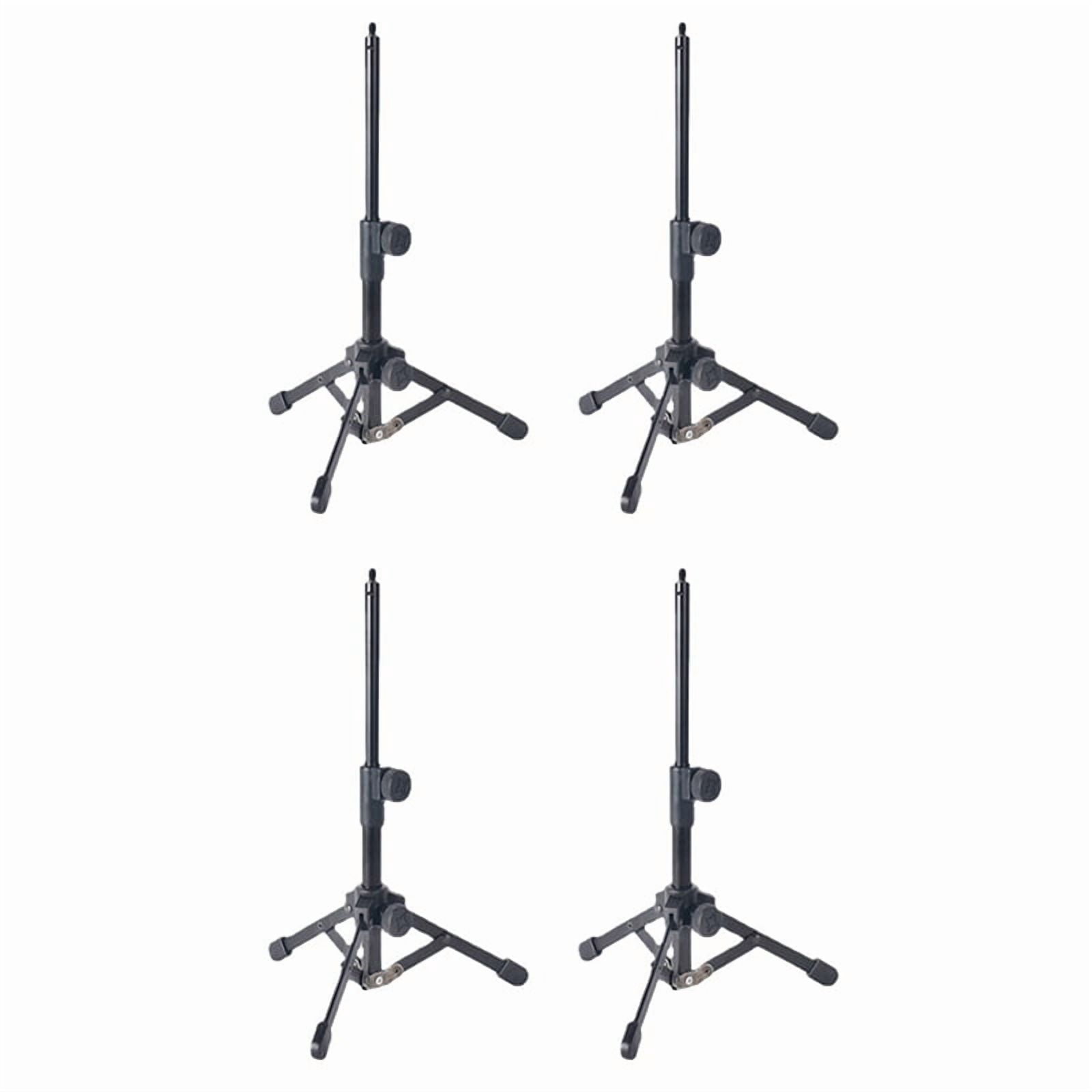 4X Mini Tabletop Tripod Microphone Mic Stand Holder with 1/4 Inch Threaded for Meetings Lectures Speaking and