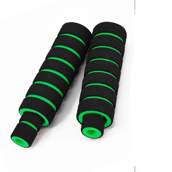 4X Motorcycle Bike Cycling Handlebar Grips + Brake Clutch Lever Soft Foam Cover Black + Green