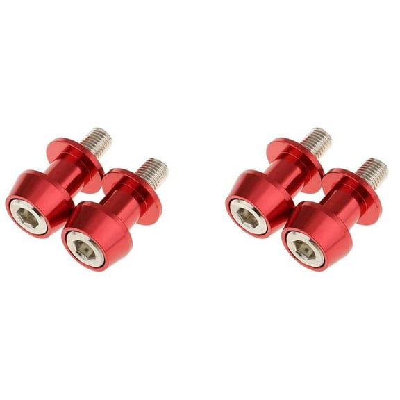4X Motorcycle CNC Swingarm Swing Arm Spool Sliders Stand Bobbins 10mm for 250 ER6 Z 250 ER6F - Red,4 * Frame screws,red