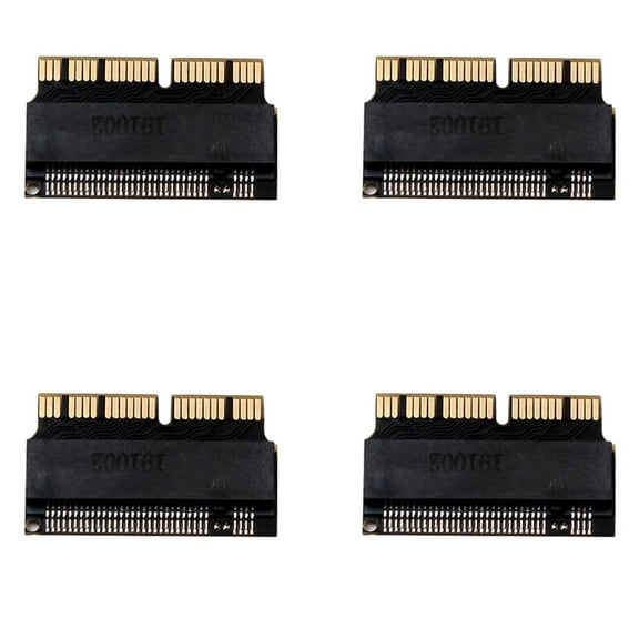 4X NGFF M.2 NVME SSD Adapter Card for Upgrade Air(2013-2016 Year) and PRO(Late 2013-2015 Year),4 x riser card 4 x electrostatic bag,black