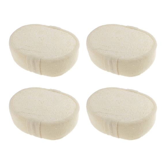 4X Natural Luffa Sponge Bath Ball Shower Scrub for Whole Body Healthy Massage Brush