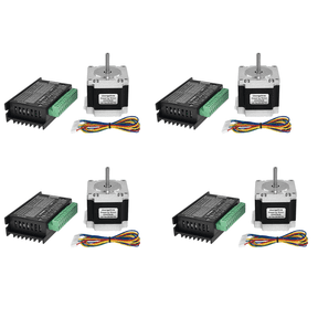 4X Nema 23 23HS5628 Stepper Motor 57 Motor 2.8A with TB6600 Stepper Motor Driver NEMA17 23 for CNC (6.35MM)