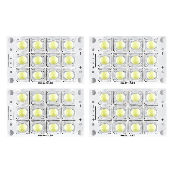 4X New DC 3V 5V 12 LED Super Bright White Piranha LED Circuit Board LED Lights Light Yacht,4 x LED light board,White