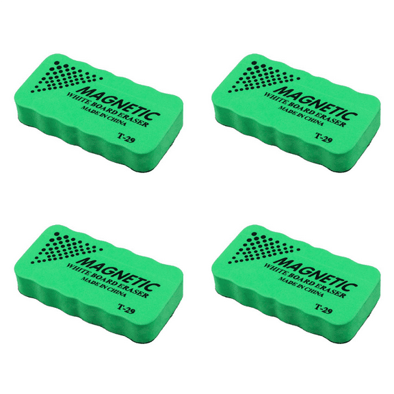 4X New Magnetic Board Eraser Drywipe Marker Cleaner Office Whiteboard