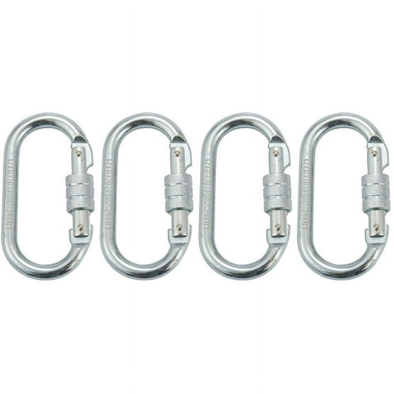 4X O Shape 25KN Alloy Steel Buckle Professional Rock Climbing Carabiner Mountaineering Buckle Main Lock