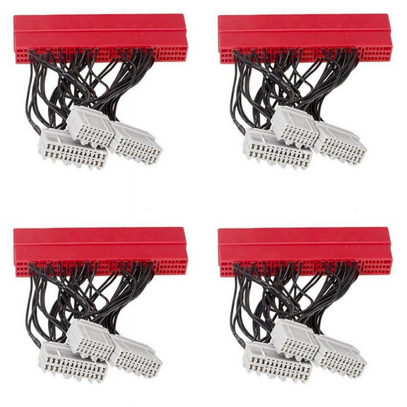 4X Obd2B to Obd1 Ecu Conversion Harness Adapter Line for 1999-2000,4 x OBD2B to OBD1 Jumper Conversion Harness,red