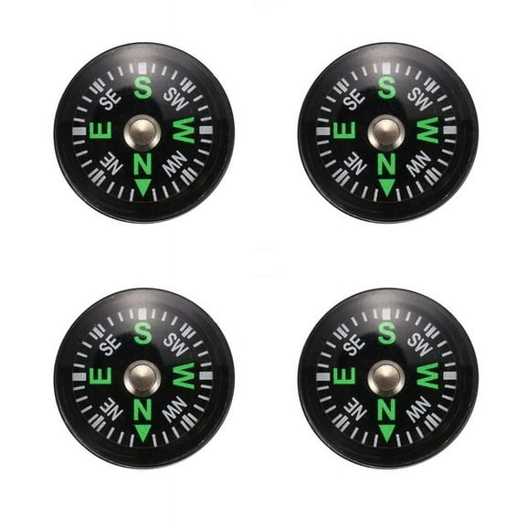 4X Oil Filled Button Compass - Ultra Compact 20mm - Mini SAS Survival