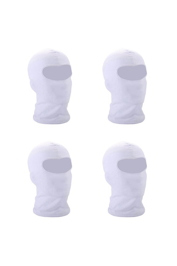 4X Outdoor Full Face Mask Spandex Thin Motorcycle Cycling Ski Mask White
