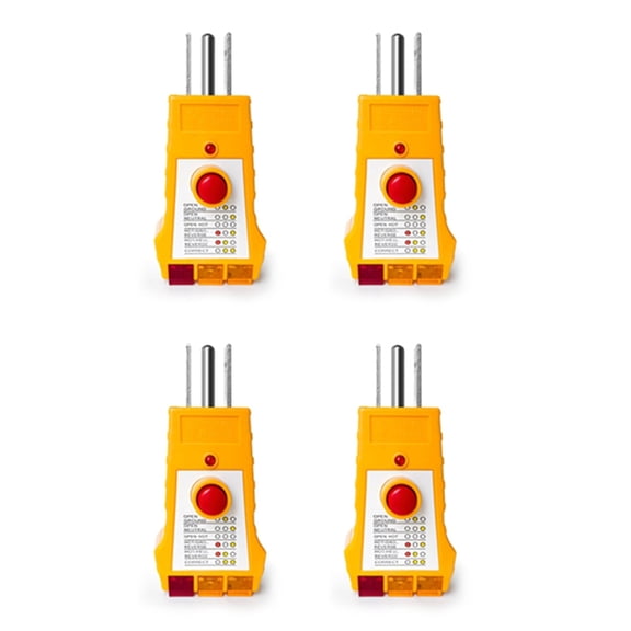 4X Outlet Tester for Grounding Products, Outlet Tester with GFCI, Electrical Receptacle Tester, Plug Tester,US Plug