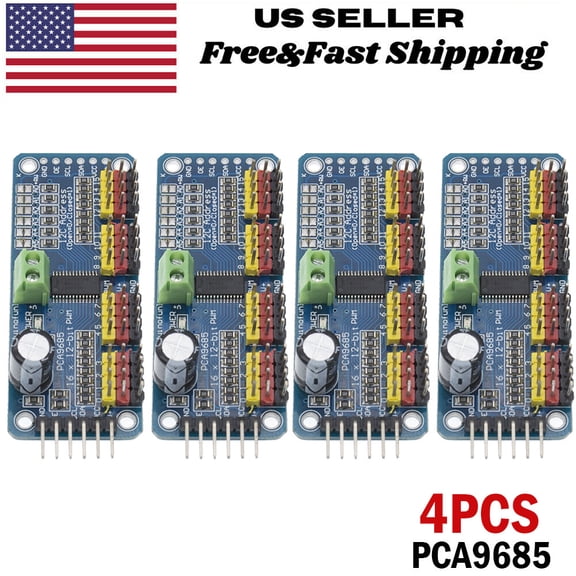 4X PCA9685 16-Channel 12-bit PWM Servo motor Driver I2C Module Arduino Robot NEW